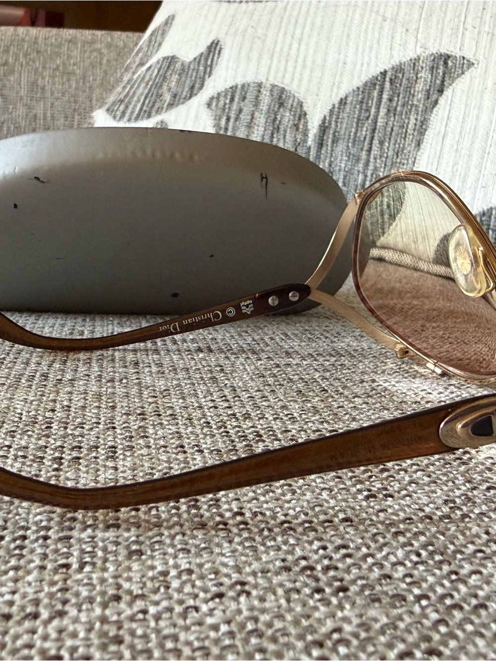 Vintage Christian Dior 2056 41 Butterfly Sunglasses Pink Gradient Lenses w/ Case - Picture 6 of 16